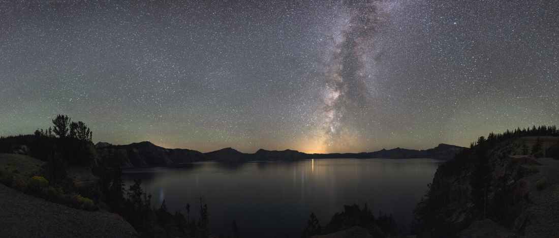astronomy cosmos crater lake national park dawn